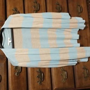 Light blue and tan cardigan